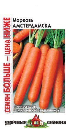 Морковь Амстердамска  семян БОЛЬШЕ Удачные семена 3г (Гавриш)