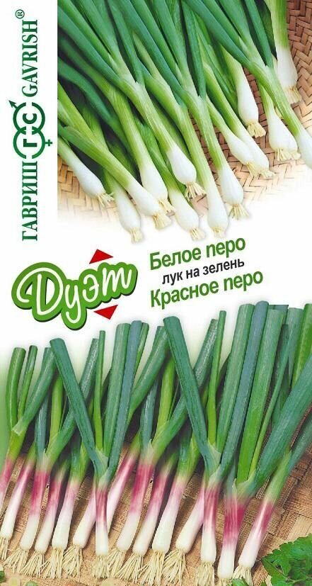 Лук Батун ДУЭТ Белое перо+Красное перо 1г (Гавриш)