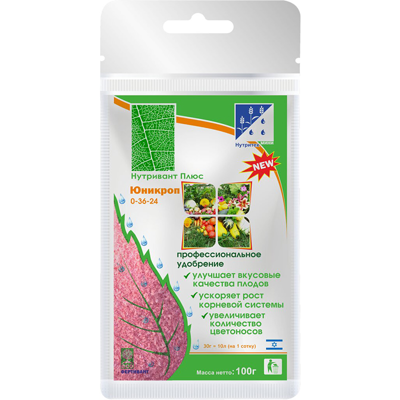 Нутривант Плюс Юникроп 0-36-24 100г (Нутритех)(15шт)