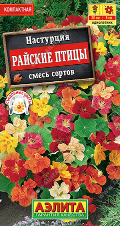Настурция Райские птицы смесь однолетник 1г (Аэлита)