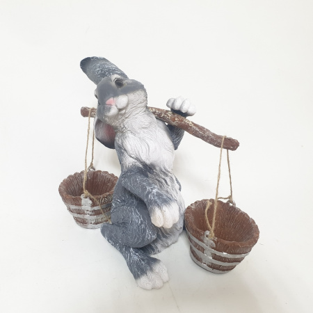 Садовая фигура Заяц с коромыслом 10722 (35см) (ВПС)